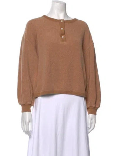 Pre-owned The Great Crew Neck Sweater In Brown