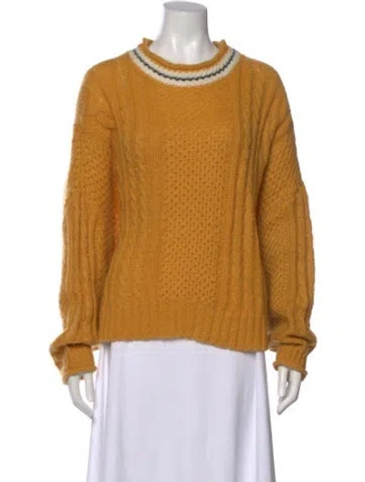 Pre-owned The Great Crew Neck Sweater In Gold