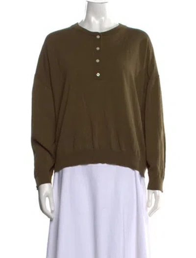 Pre-owned The Great Crew Neck Sweater In Green