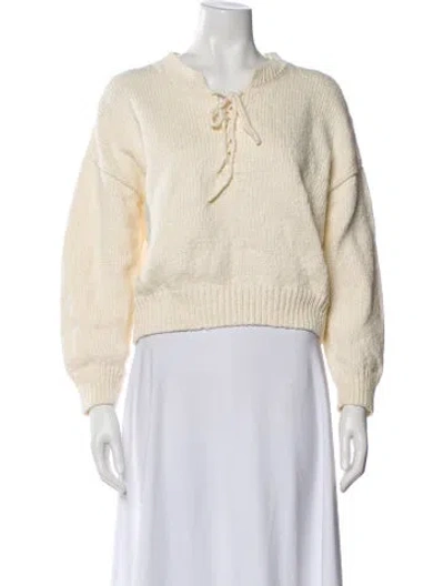 Pre-owned The Great Crew Neck Sweater In Neutral
