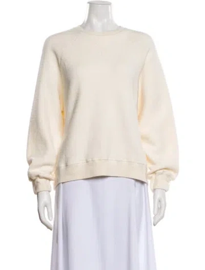Pre-owned The Great Crew Neck Sweater In White