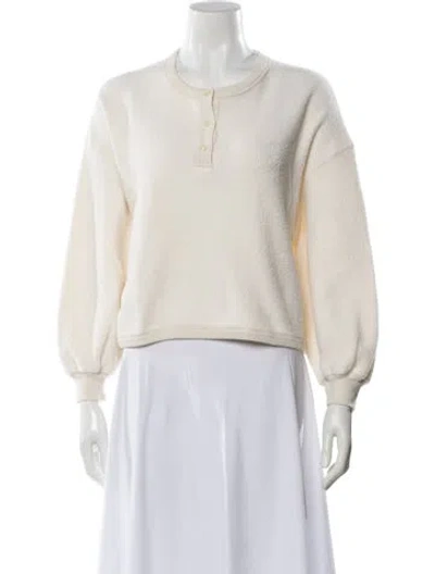 Pre-owned The Great Crew Neck Sweater In White