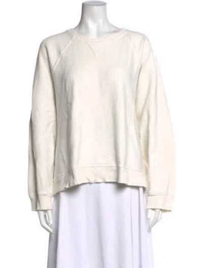 Pre-owned The Great Crew Neck Sweater In White
