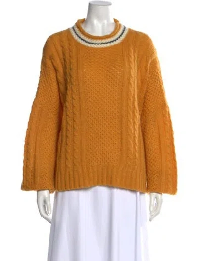 Pre-owned The Great Crew Neck Sweater In Yellow
