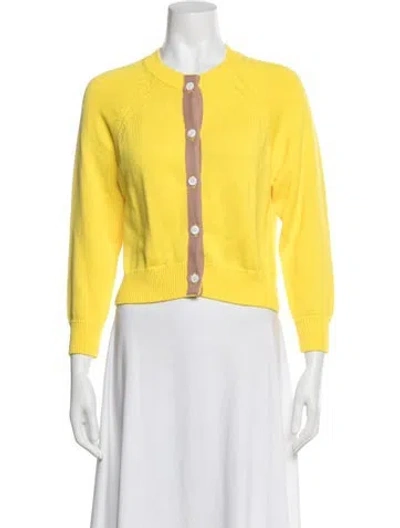 Pre-owned The Great Crew Neck Sweater In Yellow