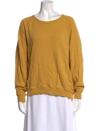 Pre-owned The Great Crew Neck Sweater In Yellow