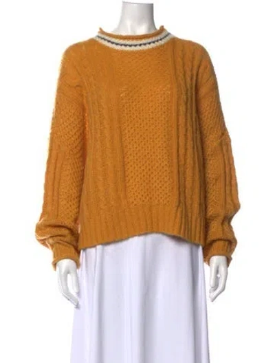Pre-owned The Great Crew Neck Sweater In Yellow