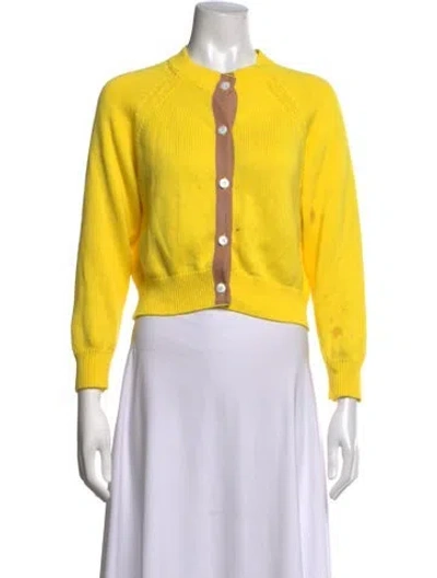 Pre-owned The Great Crew Neck Sweater In Yellow