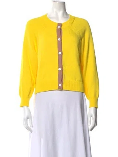 Pre-owned The Great Crew Neck Sweater In Yellow