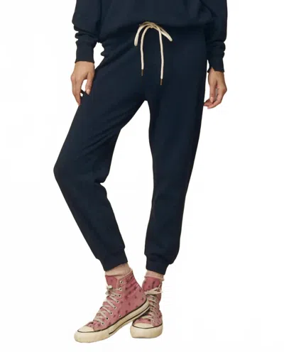 The Great Cropped Worn-in Sweatpant In True Navy In Blue