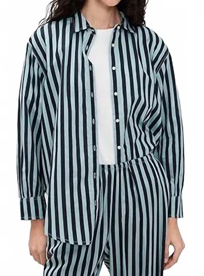 The Great Daily Button Up Shirt In Blue Club Stripe