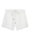 The Great Delta Drawstring Elasticated Shorts In White