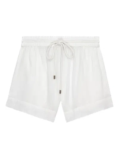 The Great Delta Drawstring Elasticated Shorts In White