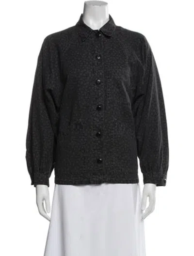 Pre-owned The Great Denim Jacket In Black