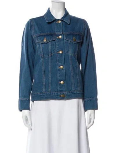 Pre-owned The Great Denim Jacket In Blue