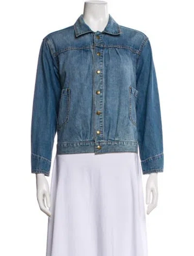 Pre-owned The Great Denim Jacket In Blue