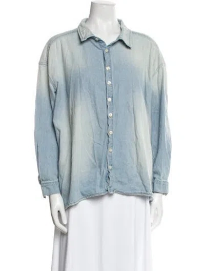 Pre-owned The Great Denim Jacket In Blue