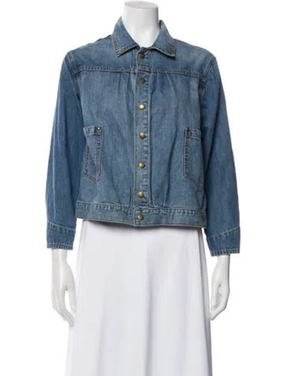 Pre-owned The Great Denim Jacket In Blue