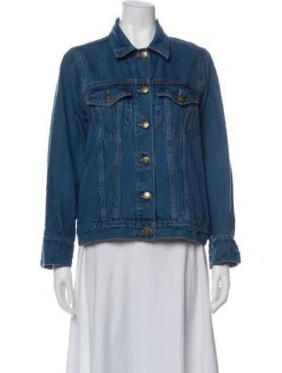 Pre-owned The Great Denim Jacket In Blue