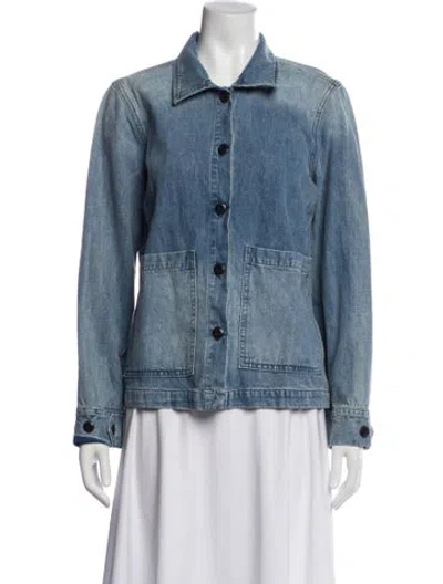 Pre-owned The Great Denim Jacket In Blue