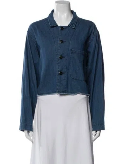 Pre-owned The Great Denim Jacket In Blue