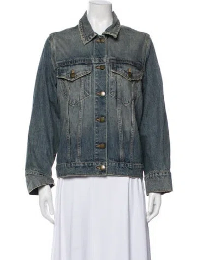 Pre-owned The Great Denim Jacket In Blue