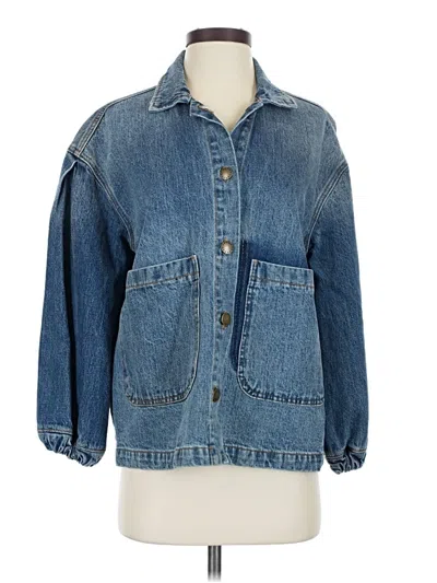 Pre-owned The Great Denim Jacket In Blue