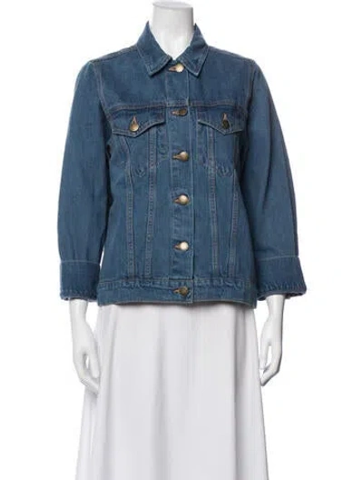 Pre-owned The Great Denim Jacket In Blue