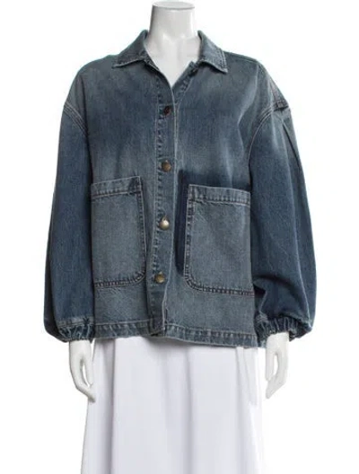 Pre-owned The Great Denim Jacket In Blue