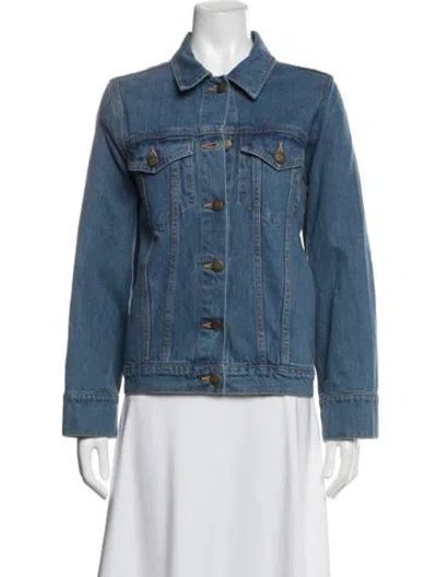 Pre-owned The Great Denim Jacket In Blue