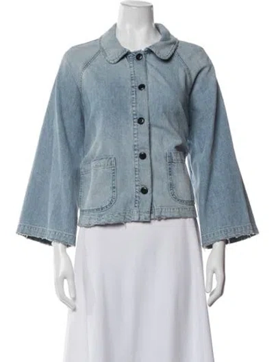 Pre-owned The Great Denim Jacket In Blue