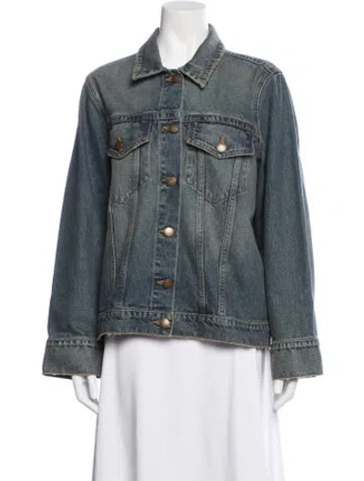 Pre-owned The Great Denim Jacket In Blue