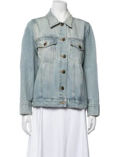 Pre-owned The Great Denim Jacket In Blue