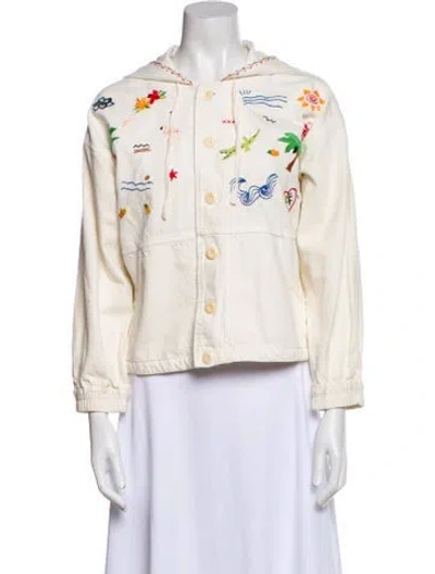 Pre-owned The Great Denim Jacket In Neutral