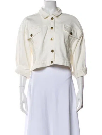 Pre-owned The Great Denim Jacket In Neutral