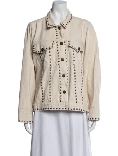 Pre-owned The Great Denim Jacket In Neutrals