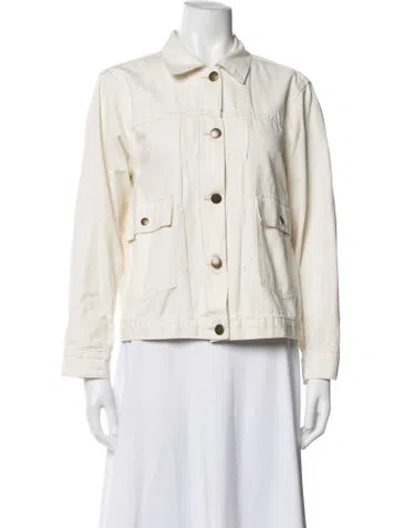 Pre-owned The Great Denim Jacket In Neutrals