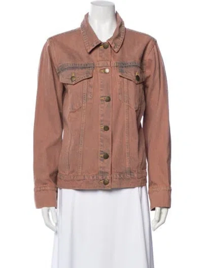 Pre-owned The Great Denim Jacket In Orange