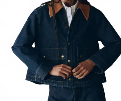 The Great Denim Swingy Jacket In Blue