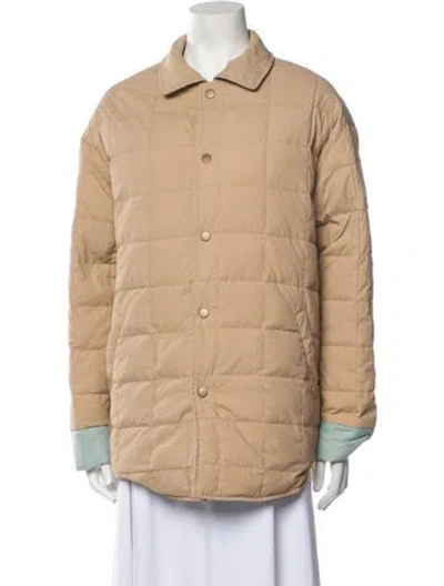 Pre-owned The Great Down Coat In Neutral