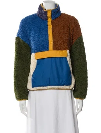 Pre-owned The Great + Eddie Bauer Colorblock Pattern Evening Jacket In Blue