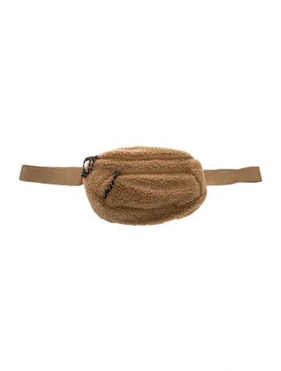 Pre-owned The Great + Eddie Bauer Faux Fur Belt Bag In Neutral