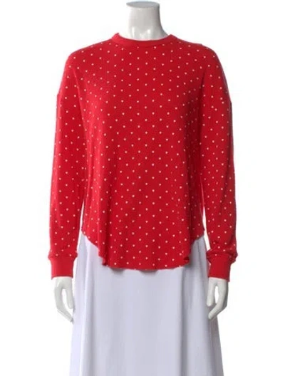 Pre-owned The Great + Eddie Bauer Graphic Print Crew Neck Top In Red