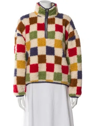 Pre-owned The Great + Eddie Bauer Plaid Print Bomber Jacket In Multi