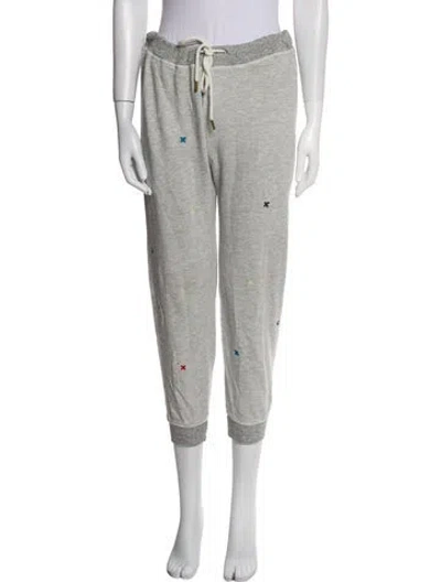 Pre-owned The Great Embroidered Accent Sweatpants In Gray