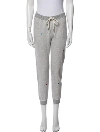 Pre-owned The Great Embroidered Accent Sweatpants In Gray