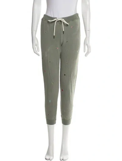 Pre-owned The Great Embroidered Accent Sweatpants In Green