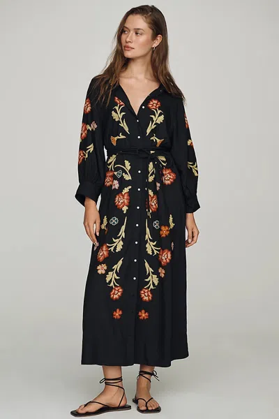 The Great The Embroidered Herd Dress In Blue