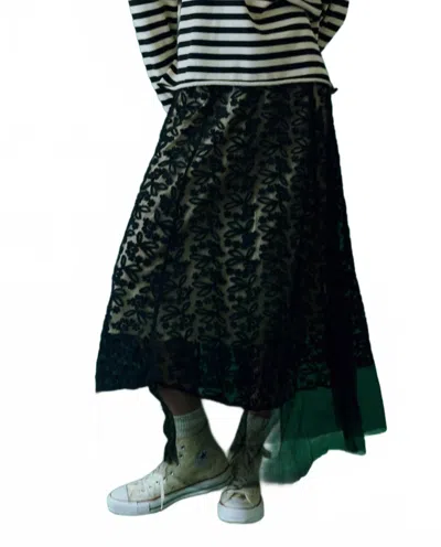 The Great Era Mesh Skirt In Black