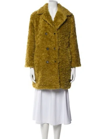 Pre-owned The Great Faux Fur Coat In Neutral